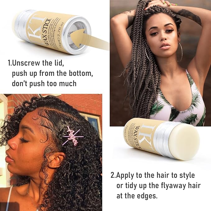 SOVONCARE Hair Wax Stick for Flyaways – Slick Back Hair Stick Wax for Women & Kids | Lightweight, Non-Greasy Hair Gel Stick for Sleek & Smooth Styles 2.7Oz (Pack of 2)