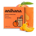 ANIHANA Sugar Scrub Soap Bar with Coconut Oil, Moisturizing, Gentle, Exfoliating Body Scrub, Refreshing Peach Smoothie Scent, 3.6 Oz