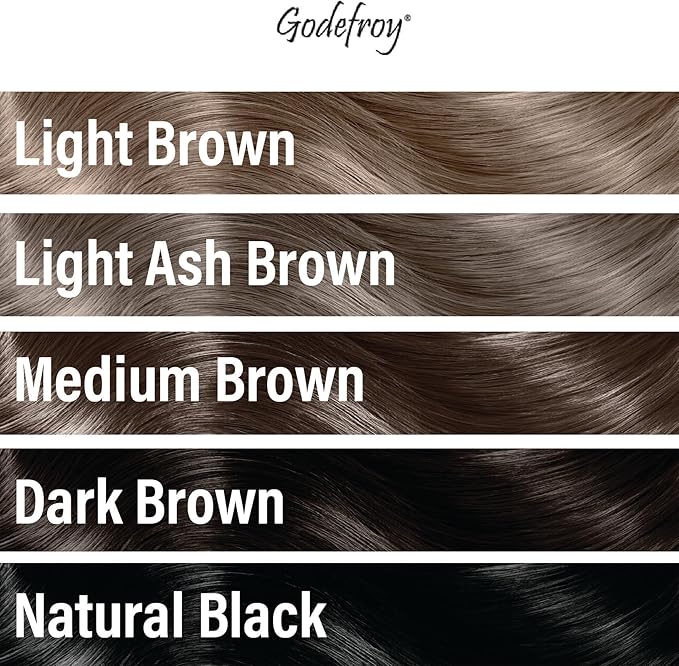 Godefroy Hair Color TK 4 Application and 1 oz Coloring Stain Remover Combo, Complete Coverage of Gray Hair Roots, Salon Quality Results - Light Brown