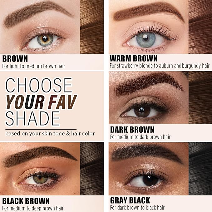 Cilrofelr Tattoo Peel Off Eyebrow Gel, Easy Tattoo Brow Peel Off Gel, Last Up to 3 Days, Waterproof, Transfer-proof, For Fuller & Defined Looking Brows, Black Brown(2 Pack)