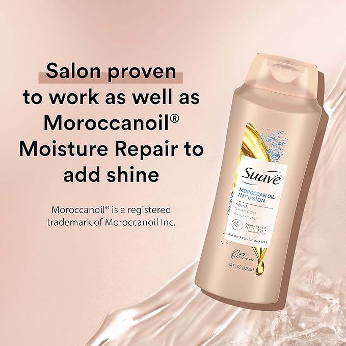 Suave Professionals Shine Shampoo Moroccan Infusion 28 Oz(Pack of 4)