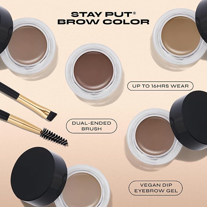 Milani Stay Put Brow Color - Soft Brown (0.09 Ounce) Vegan, Cruelty-Free Eyebrow Color that Fills and Shapes Brows‚Ķ