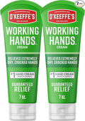 O'Keeffe's Working Hands Hand Cream for Extreme Dryness - 7 oz Tube (2 Pack) - Repairing Skincare for Cracked, Dry Hands