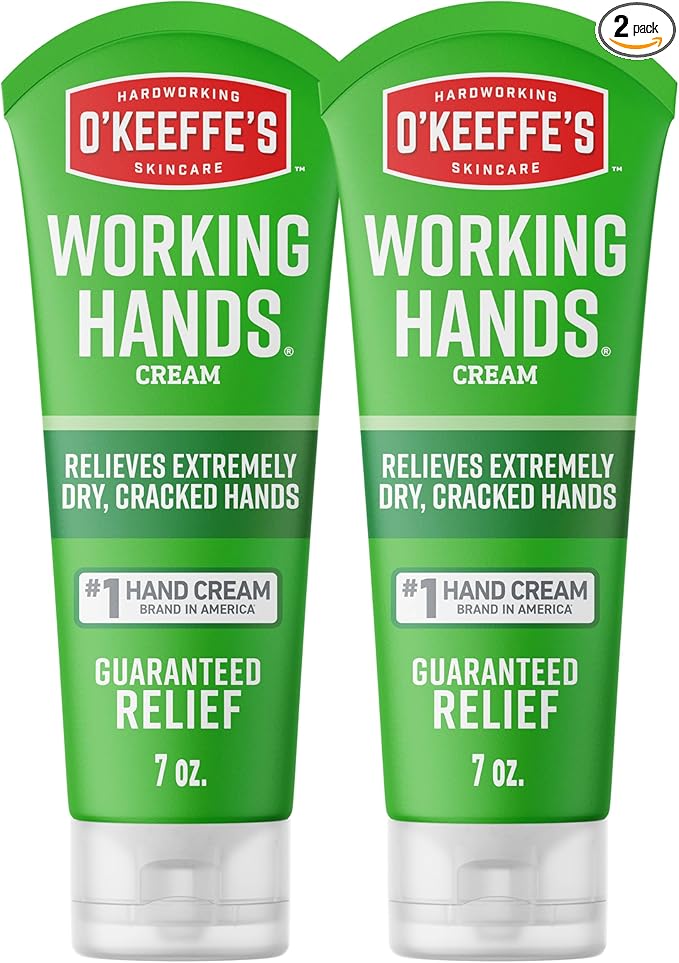 O'Keeffe's Working Hands Hand Cream for Extreme Dryness - 7 oz Tube (2 Pack) - Repairing Skincare for Cracked, Dry Hands