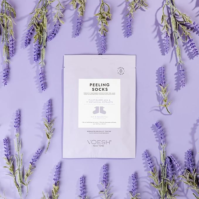 VOESH Exfoliating Peeling Socks - One Pair Peeling Foot Masks, K-Beauty Korean Skincare - Foot Peel Callus Remover - Exfoliating Peeling Socks for Dry Feet - Pedicure