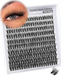 Flaunt Cluster Lashes Short 8-14MM Eyelash Clusters Wispy Lash Clusters Ultra-Dense Cluster Eyelash Extensions CD-Curly Wet Look Individual Lashes 110PCS Natural Clusters