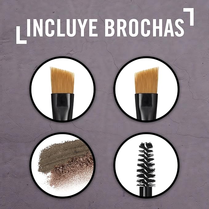 Rimmel Brow This Way Sculpting Kit, Dark Brown, Powder 0.04 oz., Wax 0.03 oz., Brow Sculpting & Styling Kit with Eyebrow Wax & Setting Powder