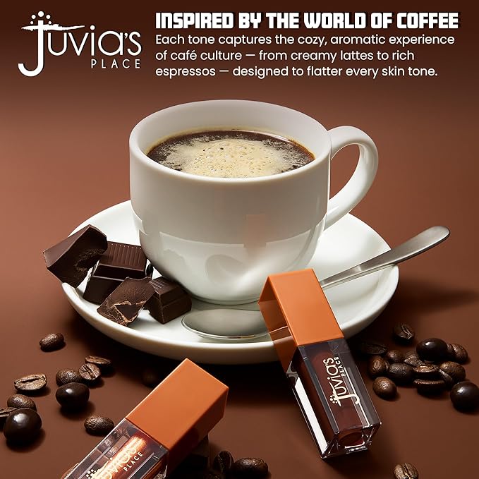 Juvia's Place Coffee Shop Liquid Eyeshadow - Bronzed Brew - Metallic Shimmer for Long-Lasting Color, Waterproof, and Glittering Finish - Buildable and Vibrant - Ideal for All Skin Tones, 0.08 fl oz