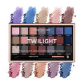 Profusion Cosmetics Twilight 21-Shade Eyeshadow Palette with Brush – Blendable Matte, Metallic & Mousse Finishes, Rich Pigments Infused with Vitamin A and E, Vegan & Cruelty-Free Makeup