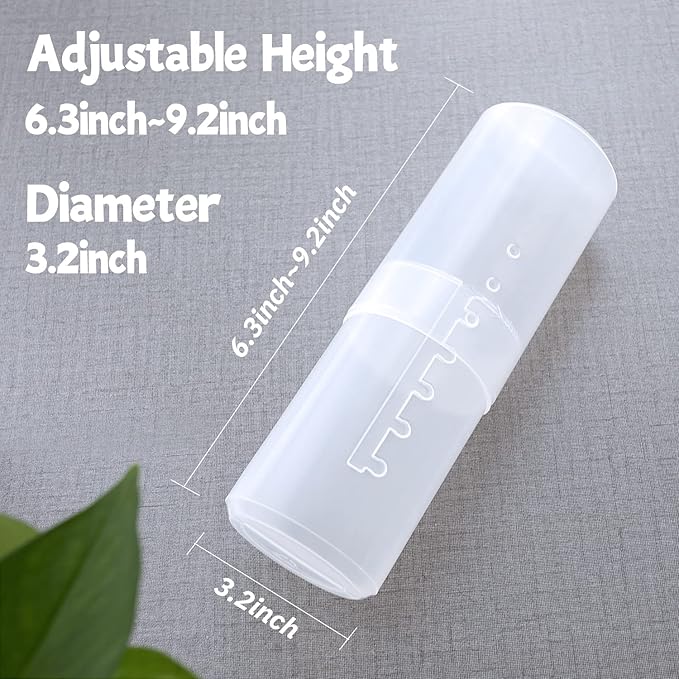 OCHEAL Makeup Brush Holders, 4 Pack of Make up Brushes Organizer Travel Case Retractable Plastic Travel Makeup Brush Holder For Vanity Makeup Artist Brushes Storage Cup