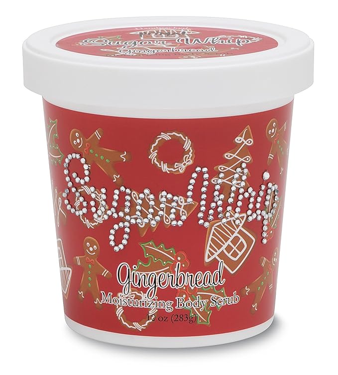 Primal Elements Sugar Scrub, Exfoliating Sugar Whip, Face and Body Cleanser, Moisturizer, Gingerbread, 10 oz Package