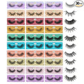FARRED Wholesale False Lashes 30 Pairs 10 Styles Medium Length Vegan Eyelashes Fluffy Volume Strip Lashes Bulk 10 Portable Boxes Fake Eyelashes Mixed Natural Look 3D Faux Mink Lashes (mix 30pairs)