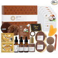 Coconut 23 Pcs Facial Skin Care Kit For Women & Men, Self-Care Gift Set, Spa Relaxation Kit, Face Sheet Mask, Serum, Clay Mask, Birthday, Christmas, Valentines, Mother Day, Dad, All Occasion Present