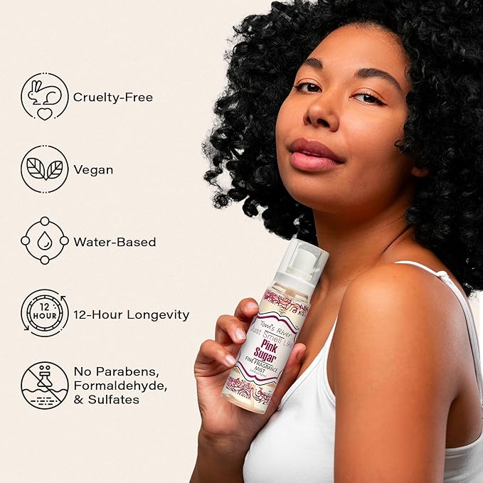 Tom's River Fine Fragrance Body & Hair Mist | Pink Sugar Scented (Pack of 3) | For Daily Use | Travel-Friendly | 2 fl oz/ 60ml per Bottle (Pack of 3, Pink Sugar)