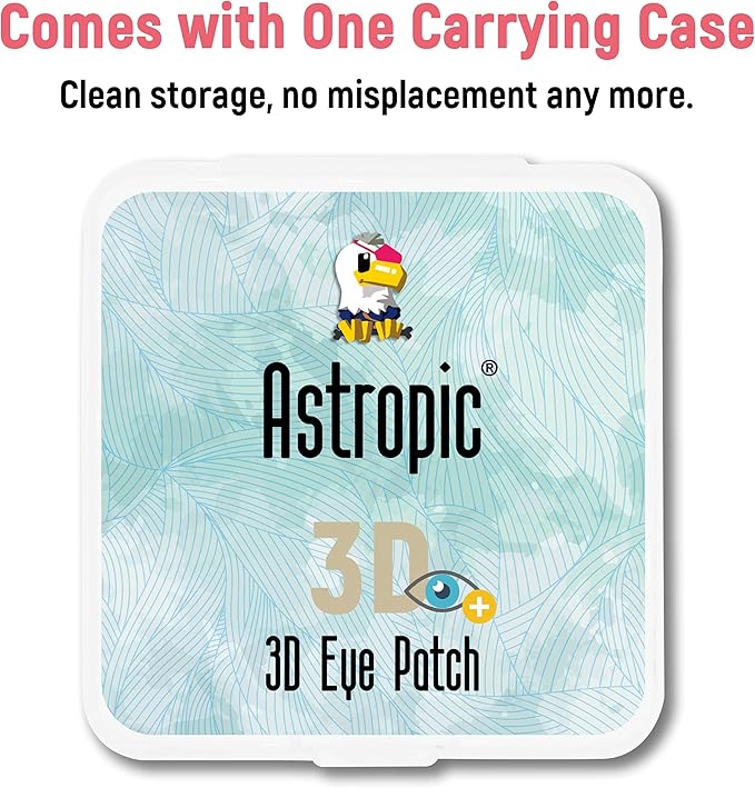 Astropic 3D Cotton & Silk Eye Patch for Kids | Girls Eye Patch for Glasses | Medical Eyepatch for Children with Lazy Eye (Yellow Duck, Left Eye)
