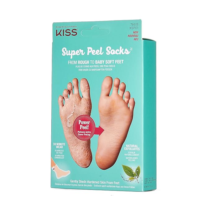 KISS Super Peel Socks-Naturally Exfoliates (1 PACK)