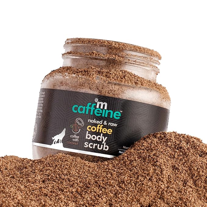 mCaffeine Naked and Raw Coffee Body Scrub - Coconut - Normal to Oily Skin for Unisex - 3.5 oz Scrub