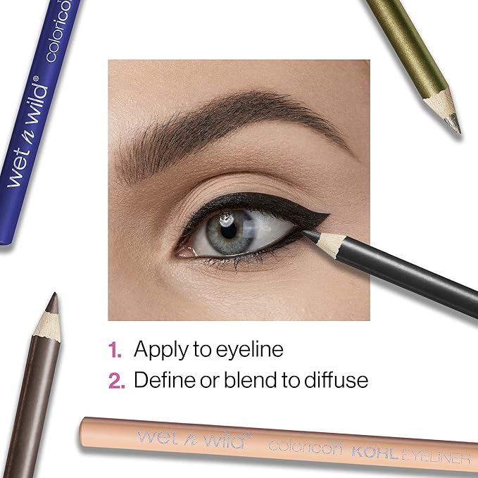wet n wild Color Icon Kohl Eyeliner Pencil - Rich Hyper-Pigmented Color, Smooth Creamy Application, Long-Wearing Matte Finish Versatility, Cruelty-Free - Simma Brown Now! (Pack of 2)