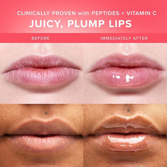 Farmacy Vitamin C + Peptide Hydrating Lip Balm - Lip Smoothie Moisturizing + Plumping Treatment - Smooths Lines with a High-Gloss Finish - Apple (10g)