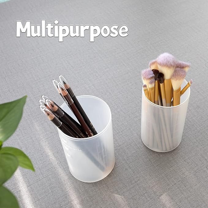 OCHEAL Makeup Brush Holders, 4 Pack of Make up Brushes Organizer Travel Case Retractable Plastic Travel Makeup Brush Holder For Vanity Makeup Artist Brushes Storage Cup