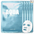 LAPCOS Aqua Sheet Mask - Nourishing & Hydrating Face Masks with Sea Water & Spirulina Extract for Deep Hydration & Skin Barrier Support - Highly Breathable Sheet - Korean Skin Care (Pack of 5)