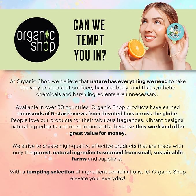 Organic Shop Body Scrub Natural Sicilian Orange and Sugar 250ml