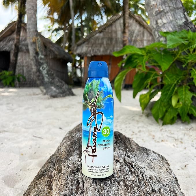Panama Jack Continuous Spray Sunscreen - SPF 30, Broad Spectrum UVA/UVB Protection, PABA, Paraben, Gluten & Cruelty Free, Water Resistant (80 Minutes), 5.5 OZ (Pack of 12)