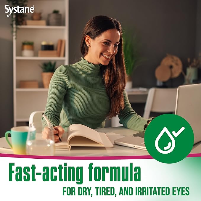 Systane Ultra Preservative Free Lubricant Eye Drops, 60 Count, Fast-Acting Dry Eye Relief from Irritation & Dryness, Hydrating Eye Drops for Extended Protection, Single-Use Vials (Pack of 2)