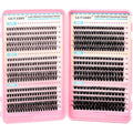 GEMERRY 565Pcs Lash Clusters D Curl Volume Eyelashes Clusters Extensions with Thin Band for DIY at home (30D+40D+50D+60D+80D+100D, 8-16mm)