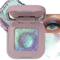 Mauve Blue Glitter Eyeshadow, Holographic Duochrome Shimmer Eyeshadow Palette Color Shift Metallic Chameleon Sparkling Cream to Powder Eye Shadow Highlighter Makeup for Cool-Toned/Evening/Daily