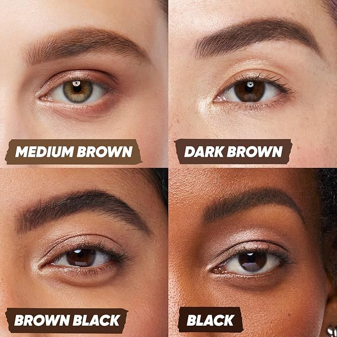 Kosas Brow Pop Eyebrow Pencil – Brow Pencil with Spoolie, Brown Black