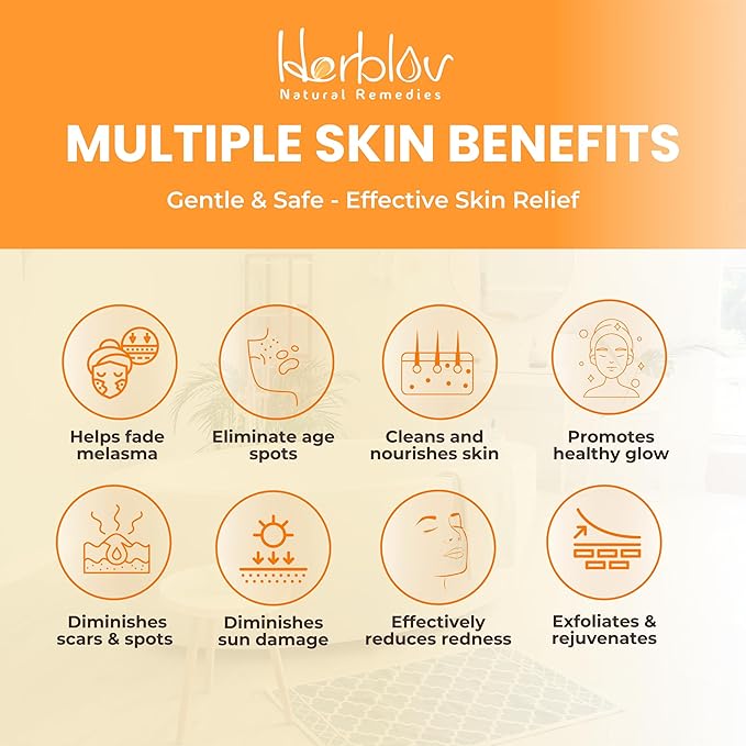 Herblov Turmeric Body Wash – Skin Brightening Liquid Soap for Discoloration – Natural Anti Aging Exfoliating Turmeric Body Wash for Spots, Acne, Sun Damage – Bath Soap Skincare