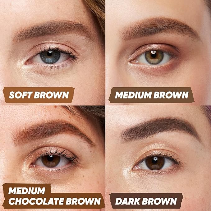 Kosas Brow Pop Eyebrow Pencil – Brow Pencil with Spoolie, Medium Brown
