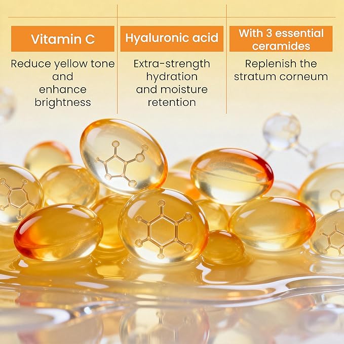 Skin Renewing Vitamin C Serum 30ml - Pure Vitamin C Serum Dermatologist Developed Brightening Antioxidant Face Serum for Glowing Skin,Hydrating Skin Barrier Repair Serum.