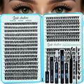 Wispy Lash Clusters Kit 640pcs Eyelash Cluster Extensions Curl Individual False Eyelashes Natural Fluffy Mink Lash Extension Kit (Lash Clusters-60D+80D KIT, Lash Clusters)