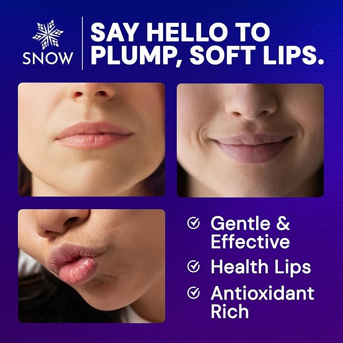 SNOW Overnight Lip Treatment - Moisturizing Lip Balm with Shea Butter & Vitamin E - Lip Treatment for Dry, Cracked Lips - Sulfate-Free Lip Treatment - Plumping & Hydrating Lip Care Mask