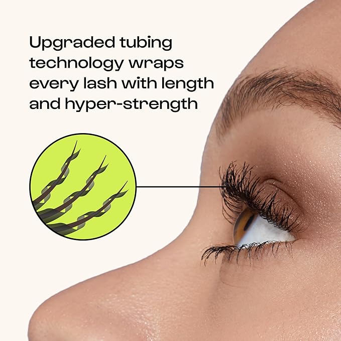 Alleyoop Tubing Mascara Brown – Lengthening Mascara Tubing Formula, Smudge Proof for Sensitive Eyes, Clean Vegan Lash Definition, Biotin Peptide Infused, Mini 4 mL