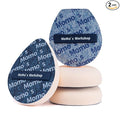 Momo's Workshop Blue Denim Makeup Sponges,Super Soft Blenders for Liquid Foundation, Dual Design (Egg + Flat Edge), Natural Skin-Like Finish, Makeup Puffs for Blending,Travel Friendly,2pcs