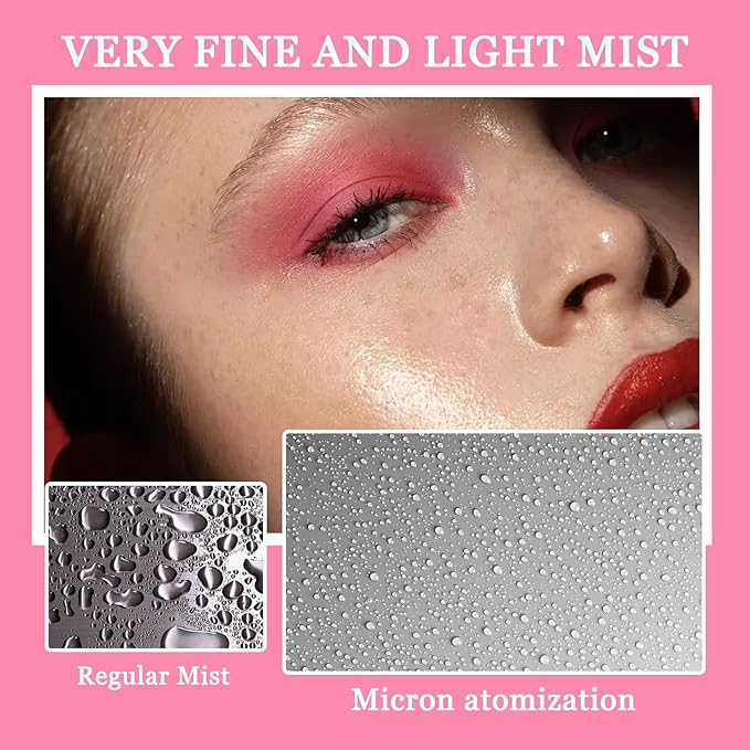 2PCS Dewy and Matte Setting Spray,Long-lasting Makeup Setting Spray for 12 HR Wear,Hydrating Oil Control Face Makeup Mist Set,Waterproofing Facial Mist for Natural Finish, 2.03 Fl Oz