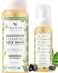 Tree To Tub Sensitive Skin Face Wash for Dry Skin - Fragrance Free Gentle Face Cleanser for Women & Men, Unscented Hydrating Foaming Facial Cleanser, Daily Face Soap w/All Natural Organic Aloe Vera