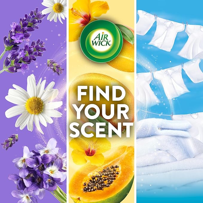 Air Wick Plug in Scented Oil Refill, 5 ct, Blue Agave and Bamboo, Air Freshener, Essential Oils