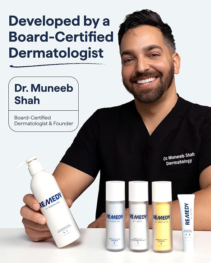 Remedy for Dry Lips | All-In-One Lip Treatment | Hydrating and Healing Lip Balm Ointment with Ceramides, Peptides, and Dimethicone | Repairs Dry, Cracked Lips | By Dermatologist Dr. Shah