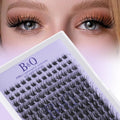 B&Q Wispy Lash Clusters Full B03,Eyelash Clusters 156PCS Comfortable band Cluster Eyelash Extensions,8-18mm Volume Individual Lashes Lightweight D Curl Lash Clusters Soft Eyelashes Natural Look(B03)