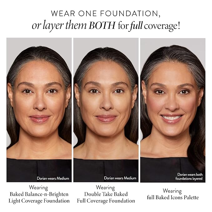LAURA GELLER Baked Icons Complete Full Face Palette, Deep | All-in-One Makeup Palette with Baked Foundations, Blush, Bronzer, Highlighter, Eyeshadows | Coverage for Mature Skin | Travel-Friendly
