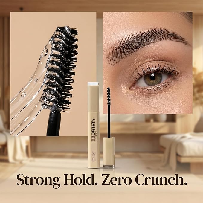 MISS LIL USA BROWISTA Eyebrow Gel – Strong Hold Brow Gel, Clear, All Day Wear, Long-Lasting, Flake-Free Lightweight Formula, Natural Finish