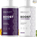 Advanced Biotin Shampoo and Conditioner Set - Sulfate and Paraben Free Shampoo and Conditioner for Thinning Hair with Rice Water Black Castor Caffeine Collagen and Rosemary Essential Oil (16 Fl Oz)