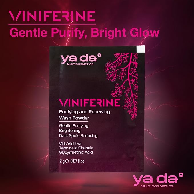 Viniferine Purifying & Rejuvenating Powder Peeling - Enzyme Exfoliating | Buffs Away Dullness for a Brighter Complexion | Synergistic Formula | 0.07oz x 20pcs | Rewrite Your Skin’s Story