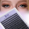 B&Q Flora Lash Clusters B0X,Flaunt Eyelash Clusters 156PCS Comfortable band Cluster Eyelash Extensions,8-18mm Individual Lashes Lightweight D Curl Lash Clusters Soft Eyelashes Wet Look(Flaunt B0X)