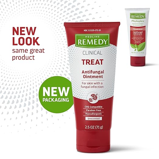 Medline Remedy Clinical Antifungal Ointment, 2.5 oz., Effective Treatment for Athlete's Foot & Ringworm, Single Tube