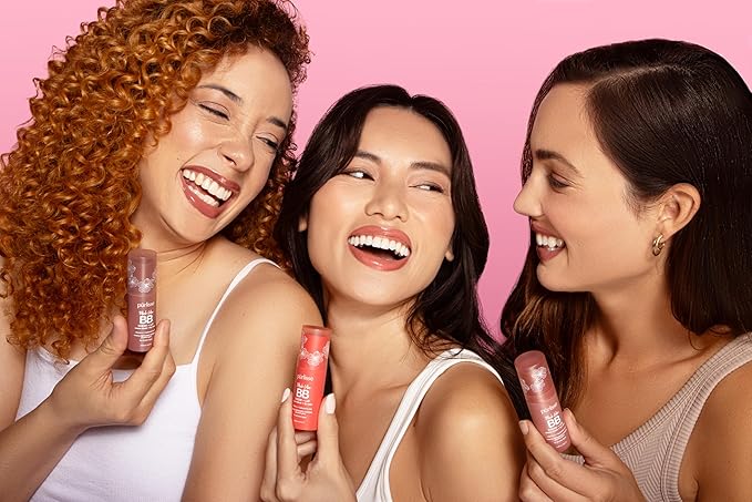 pūrlisse Blush Glow BB Lip and Cheek Tint - Hydrating & Buildable 2-in-1 Cream Blush Stick for Cheeks & Lips - Formulated with Nourishing Vitamin E & Hyaluronic Acid - Desert Sunset (.28 oz)